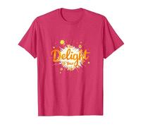 The Delight of Your Life: Sunny Positive Affirmation T-Shirt, Men, Red Heather, 3XL
