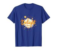 The Delight of Your Life: Sunny Positive Affirmation T-Shirt, Men, Royal Blue, S