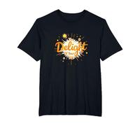 The Delight of Your Life: Sunny Positive Affirmation T-Shirt, Men's Big and Tall, Black, 4X Tall