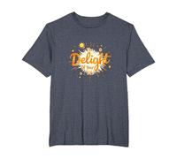The Delight of Your Life: Sunny Positive Affirmation T-Shirt, Men's Big and Tall, Heather Blue, 3X Tall
