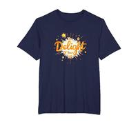 The Delight of Your Life: Sunny Positive Affirmation T-Shirt, Men's Big and Tall, Navy, 3X Tall