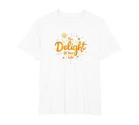 The Delight of Your Life: Sunny Positive Affirmation T-Shirt, Men's Big and Tall, White, 4X Tall