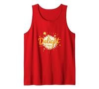 The Delight of Your Life: Sunny Positive Affirmation Tank Top, Men, Red, S