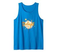 The Delight of Your Life: Sunny Positive Affirmation Tank Top, Men, Sapphire, L