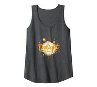 The Delight of Your Life: Sunny Positive Affirmation Tank Top, Women, Dark Heather Grey, S