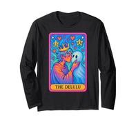 The Delulu Tarot Card Funny Ghostcore Long Sleeve T-Shirt
