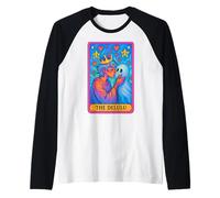 The Delulu Tarot Card Funny Ghostcore Raglan Baseball Tee