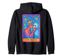 The Delulu Tarot Card Funny Ghostcore Zip Hoodie
