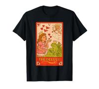 The Delulu Tarot Princess Frog Red Flags Design T-Shirt