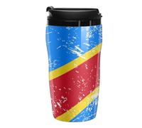 The Democratic Republic of The Congo Coffee Cup Travel Mug with Leakproof Lid Double Wall Tumbler Water Bottle 250ml