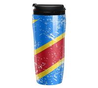 The Democratic Republic of The Congo Coffee Cup Travel Mug with Leakproof Lid Double Wall Tumbler Water Bottle 350ml