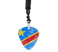 The Democratic Republic of The Congo Fashion Guitar Picks Necklace Music Jewellery Personalized Pendant