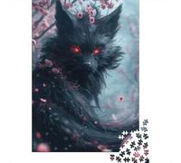 The Demon Kitsune Fox 1000-Piece Puzzle for Adults, 70x50cm/1000pcs, Clean White Cardboard for Sorting; to Complete Gradually over A Weekend
