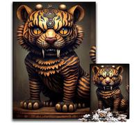The Demon Tiger1000Piece Jigsaw Puzzles for Adults Wooden Puzzles Interactive Family Game DIY Home Decor Brain Teaser Gift 1000 PCS(75x50cm)