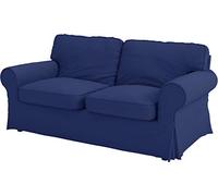 The Dense Cotton Ektorp Loveseat Cover Replacement is Custom Made Compatible for IKEA Ektorp Loveseat Sofa Slipcover (Dark Blue)