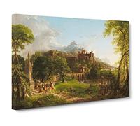 The Departure By Thomas Cole Canvas Print | Gallery Wrapped 30mm Frame Wall Art | 20x14 inches | Ready to Hang | Classic Picture | Living Room Bedroom Lounge Office