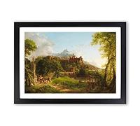 The Departure by Thomas Cole Framed Print | A2 Black Framed Wall Art | Ready to Hang | Modern Nature Picture | Living Room Bedroom Lounge Office