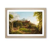 The Departure by Thomas Cole Framed Print | A2 Oak Framed Wall Art | Ready to Hang | Modern Nature Picture | Living Room Bedroom Lounge Office