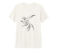 The Dervish Relationship Between Man and God Line Art Premium T-Shirt
