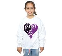 (9-11 Years, White) Disney Girls The Descendants Dragon Heart Sweatshirt