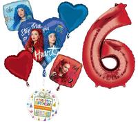 The Descendants The Rise of Red 6th Birthday Party Supplies Balloon Bouquet Decorations - Red 6