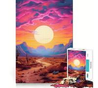 The Desert Path 1000 Piece Jigsaws for Adults Puzzle Intellect Toy Relaxing Fun Quality Cut Fine Art Piece (38x26cm)