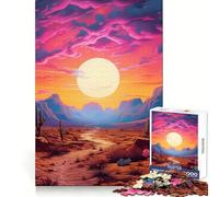 The Desert Path Jigsaw Puzzles 1000 Piece for Teenagers Improve Memory Relaxing Fun Sharp Edge Unique Gift (50x75cm)