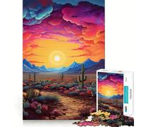 The Desert Sky Jigsaw Puzzles for Adults 1000 Piece Memory Boost Cozy Time Pattern Assembly Santa Wish List (50x75cm)
