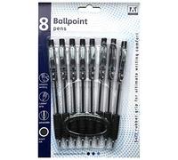 The Design Group Ballpoint Pens, 8 Pack, Black
