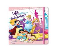The Design Group Disney Princess Life is an Adventure A5 Soft Cover Notebook Elasticated Closure, Pink,ankPSCBN