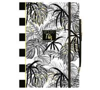 The Design Group Tropical Palm A5 Notebook & Pen White/black/gold (One Size)