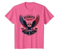 The Designated Driver of Old Glory T-Shirt, Youth, Pink Heather, Small