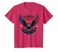 The Designated Driver of Old Glory T-Shirt, Youth, Red Heather, Large