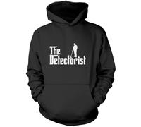 The Detectorist Metal Detecting Unisex Hoodie - Black Small