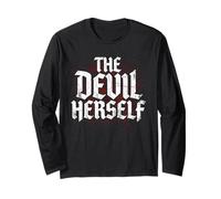 The Devil Herself Retro Occult Women Dark Feminine Long Sleeve T-Shirt