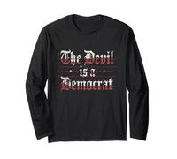 The Devil is A Democrat Tshirt Retro Democrats Liberal Long Sleeve T-Shirt