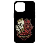 The Devil Made Me Do It Angel l Skull Retro praying Case for iPhone 16 Pro Max