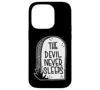 The Devil Never Sleeps Tombstone Case for iPhone 14 Pro