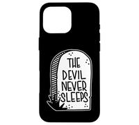 The Devil Never Sleeps Tombstone Case for iPhone 16 Pro Max
