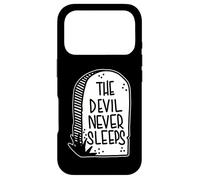 The Devil Never Sleeps Tombstone Case for iPhone 17 Pro