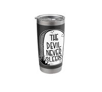 The Devil Never Sleeps Tombstone Stainless Steel Insulated Tumbler