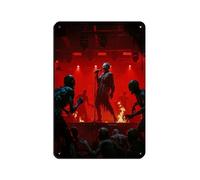The Devil on The Flame Stage (1) Tin Sign Vintage Metal Pub Club Cafe Bar Home Wall Art Decoration Poster Retro 8x12inch(20x30cm)