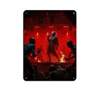 The Devil on The Flame Stage (1) Tin Sign Vintage Metal Pub Club Cafe Bar Home Wall Art Decoration Poster Retro 12x16inch(30x40cm)