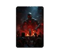 The Devil on The Flame Stage (2) Tin Sign Vintage Metal Pub Club Cafe Bar Home Wall Art Decoration Poster Retro 8x12inch(20x30cm)