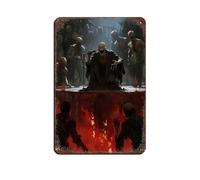 The Devil on The Flame Stage (3) Retro Poster Metal Tin Sign Chic Art Retro Iron Painting Bar People Cave Cafe Family Garage Poster Wall Decoration 8x12inch(20x30cm)