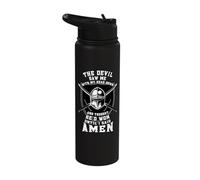The Devil Saw Me Down Thought He'd Won Christian Knight Stainless Steel Insulated Water Bottle