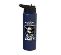 The Devil Saw Me Down Thought He'd Won Christian Knight Stainless Steel Insulated Water Bottle