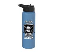 The Devil Saw Me Down Thought He'd Won Christian Knight Stainless Steel Insulated Water Bottle