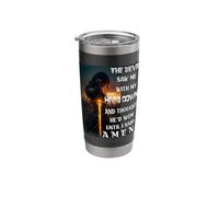 The Devil Saw Me with My Head Down Until I Said Amen Veteran Stainless Steel Insulated Tumbler