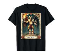 The Devil Tarot Card Dark Arts Occult Vintage Halloween T-Shirt